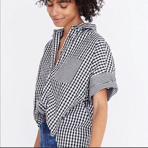 Madewell Gingham Button Blouse
